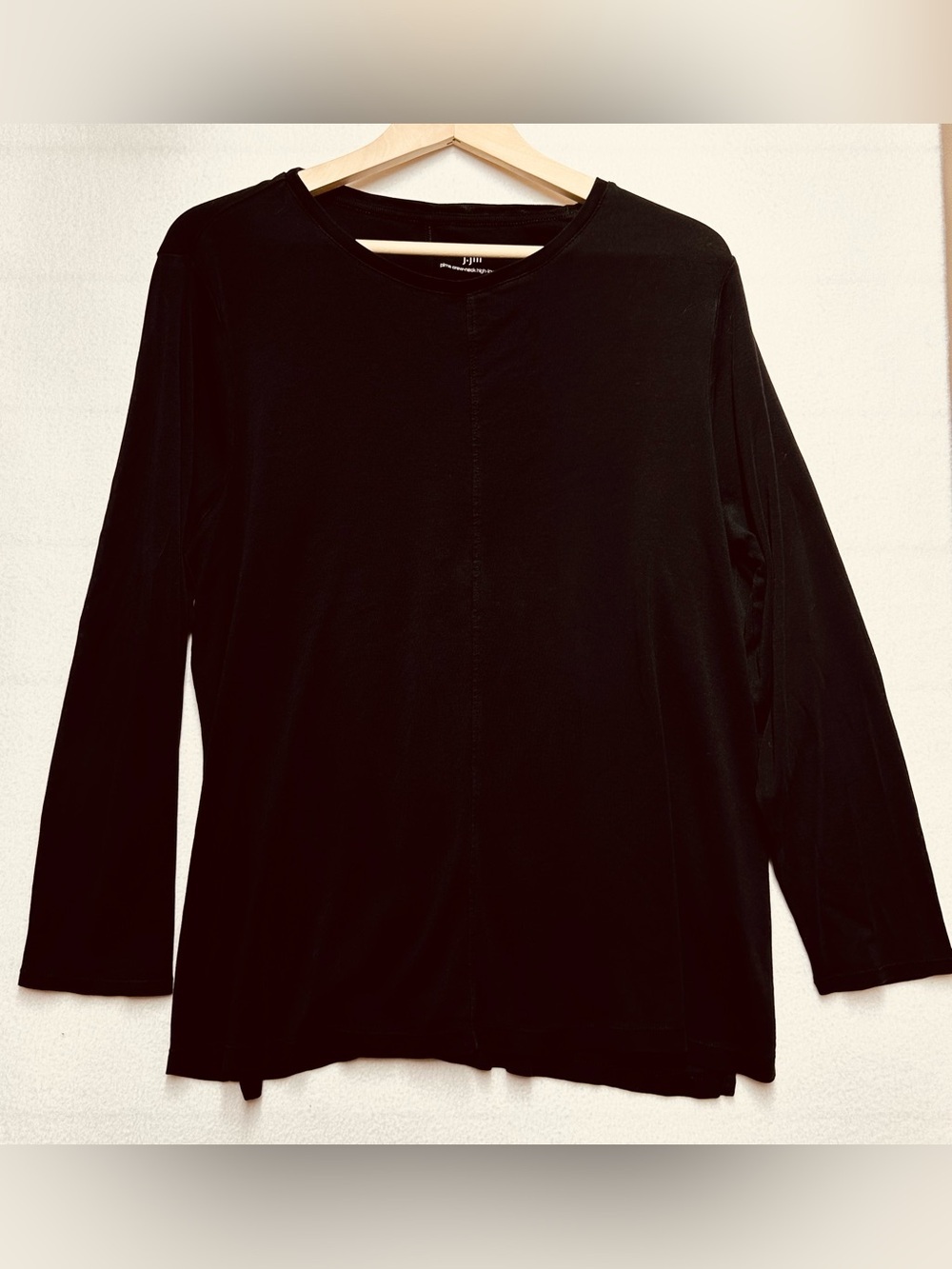 J.Jill Pure Jill Pima Cotton High‑Low Tee Women’s 2X Black Long Sleeve